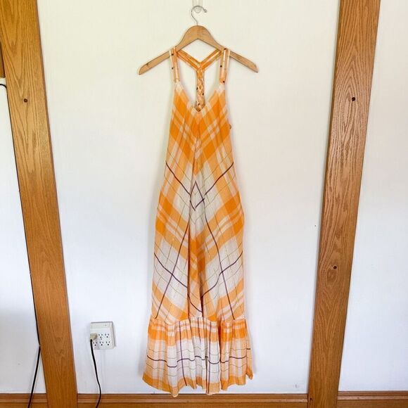 Anthropologie Holding Horses Clementine Yellow Sleeveless Gauzy Cotton Maxi Dres - Picture 2 of 11